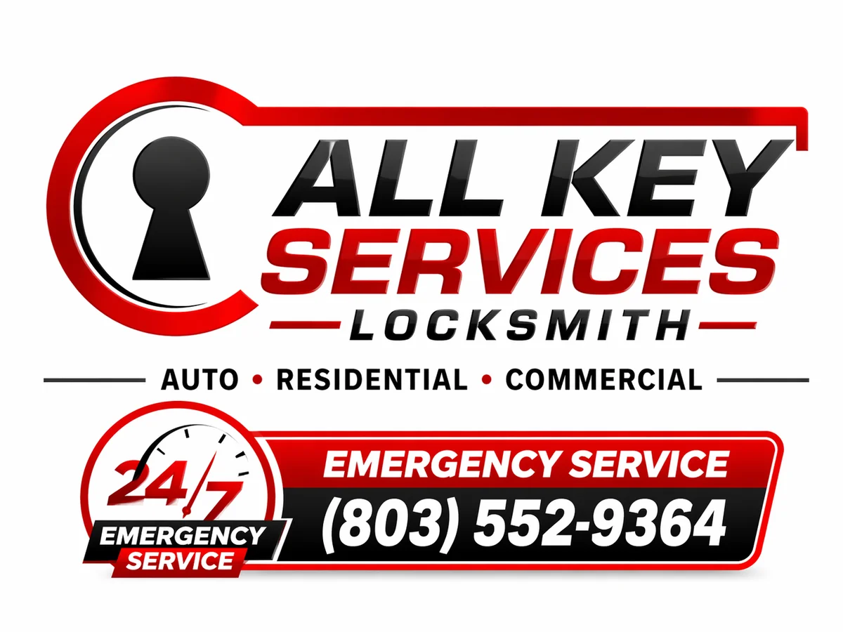 All Key Services Locksmith logo, Auto, Residential, Commercial, 24/7 Emergency Service
